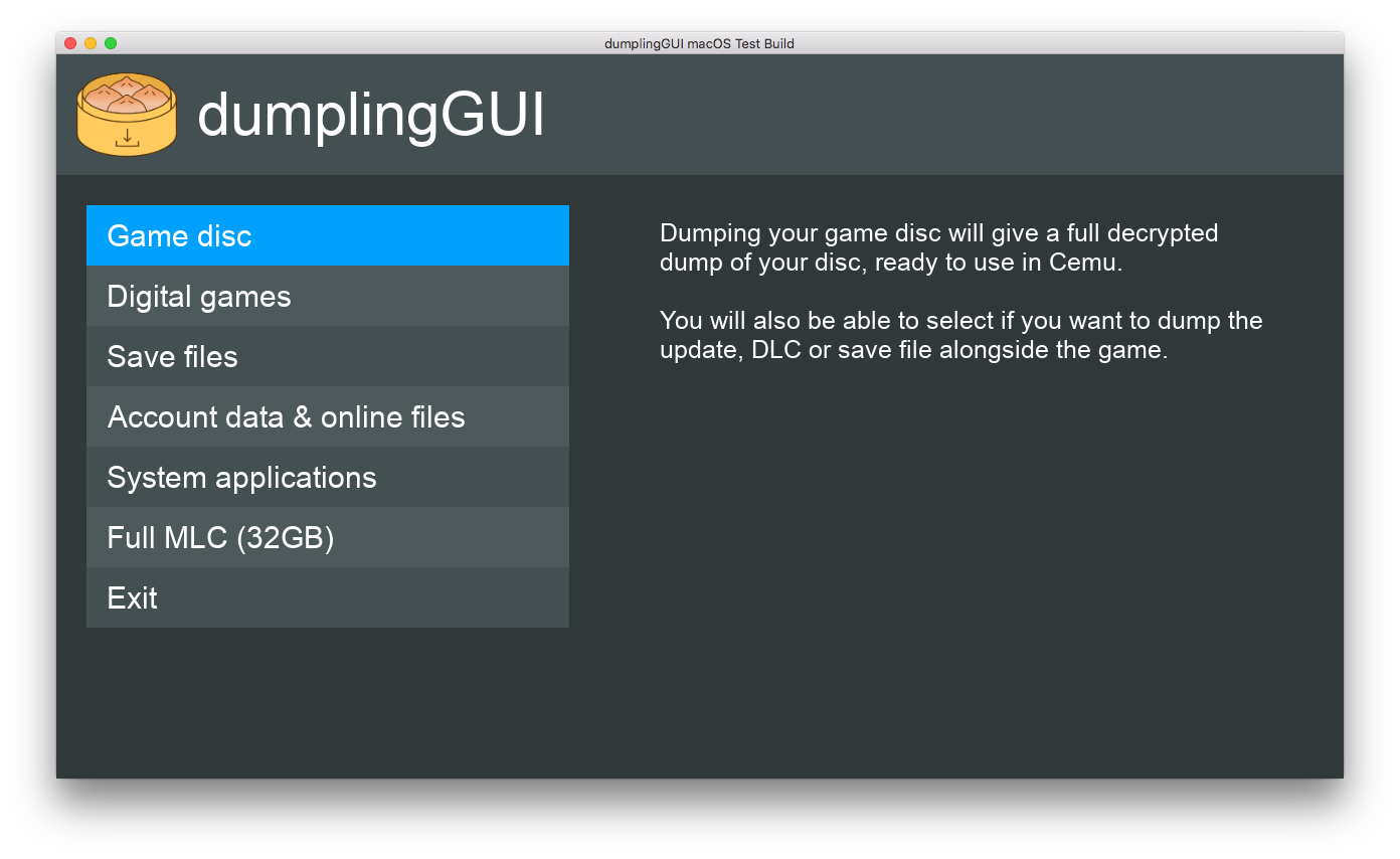 dumpling GUI screenshot